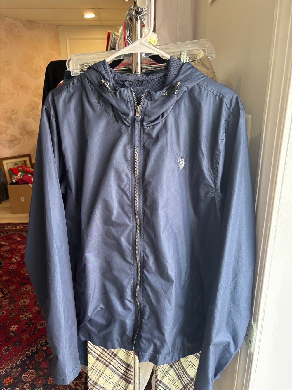 U.S. Polo Assn. Navy Hooded Windbreaker Jacket
